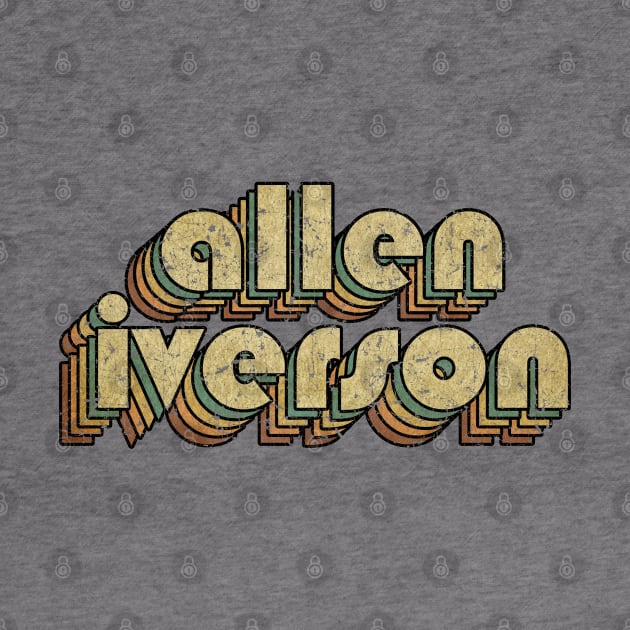 Allen Iverson // Vintage Rainbow Typography Style // 70s by JULIAN AKBAR PROJECT